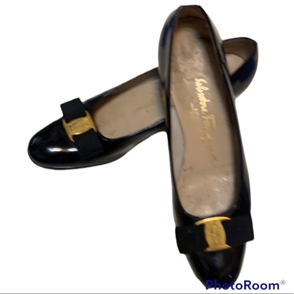 SALVATORE FERRAGAMO VERA BOW FLATS 8 CLASSIC - Picture 6 of 16